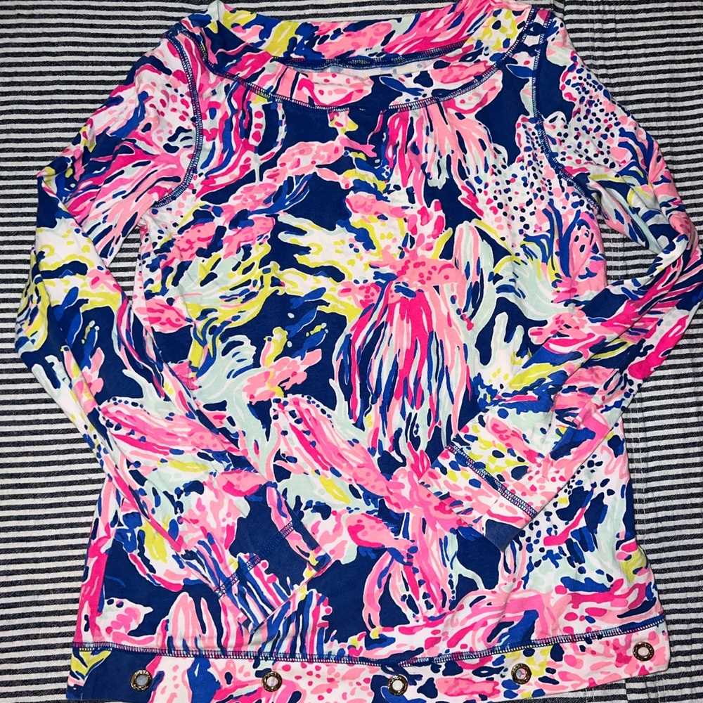 Lilly Pulitzer Sunken Treasure Jojo Pullover Top size XS